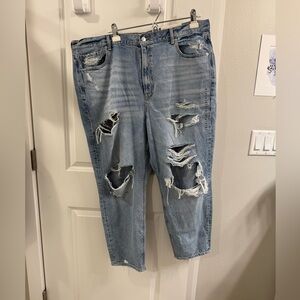 American Eagle Distressed “Mom Jean”